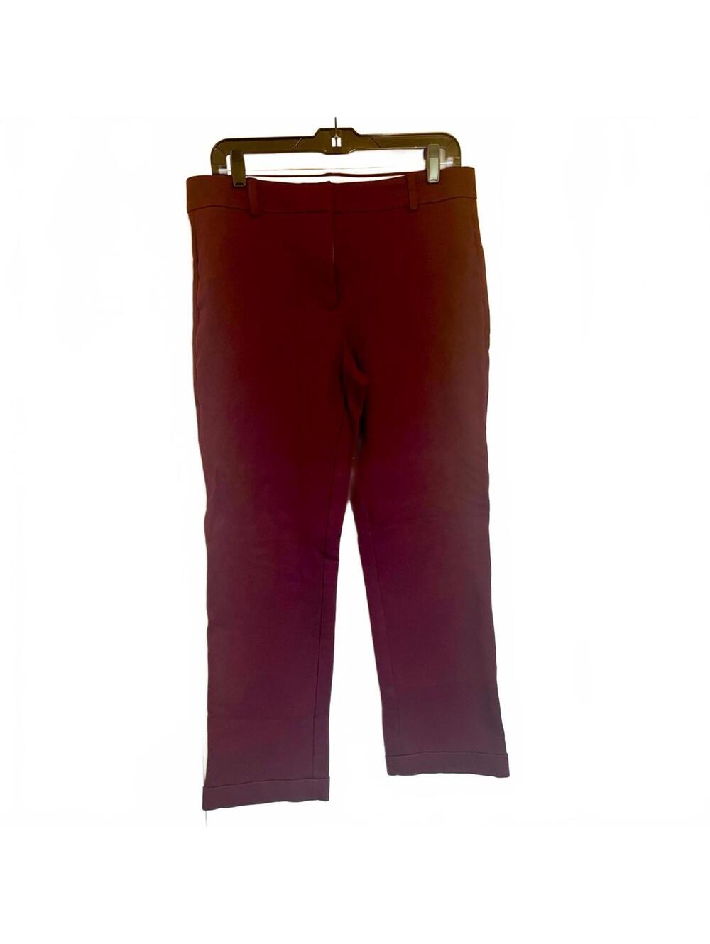 Lands’ End Plum Ponte Pants Pull-On Career Casual Stretch Trousers